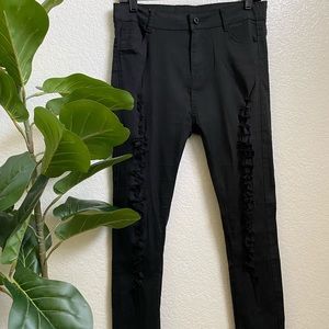 Black Skinny Distressed Jeans